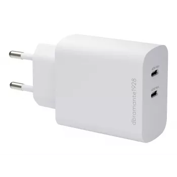 dbramante1928 re-charge 45W Dual USB-C PD Ładowarka ścienna - Biała (UE)
