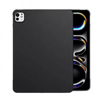 MRDISC Tylna obudowa do Apple iPad Pro M4 Czarny TPU - Cienka, amortyzująca wstrząsy obudowa z podwyższonymi krawędziami, odporna na zarysowania matowa powierzchnia, precyzyjne wycięcia (MG-BCIPTABPROM4SW)