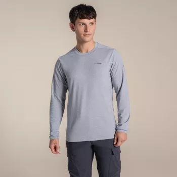 Craghoppers NosiLife Abel Koszulka z długim rękawem - Soft Grey Marl, rozmiar L
