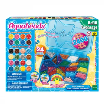 EPOCH Aquabeads Maxi Uzupełnienie – 2400 Stałych Koralików w 24 Kolorach