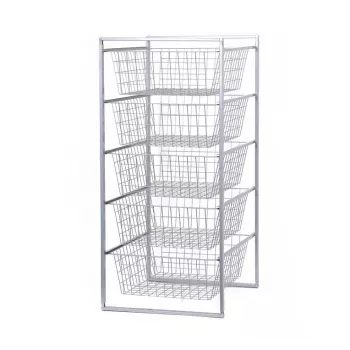 Prosperplast Rato 5-szufladowa szafka do przechowywania w kolorze antracytowym, 89x45x55 cm, polipropylen z efektem rattanu