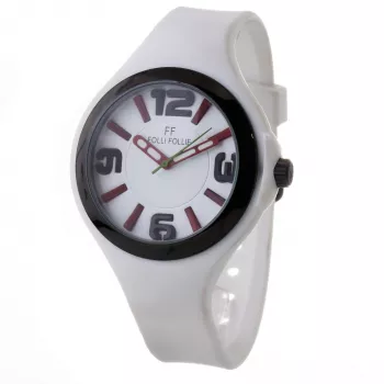 Folli Follie Zegarek damski z ceramiki, biała tarcza WF1Y045ZPW (40mm)