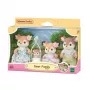 EPOCH Sylvanian Families Rodzina Jeleni - 4 figurki kolekcjonerskie (Ojciec, Matka, Dziewczynka, Chłopiec) z zdejmowanymi ubrankami, pluszowany plastik, wiek 3+