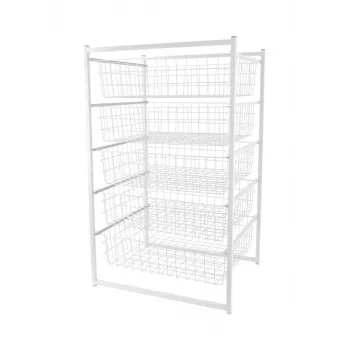 Szafka z szufladami 89x45x55cm 5-warstwowa biała