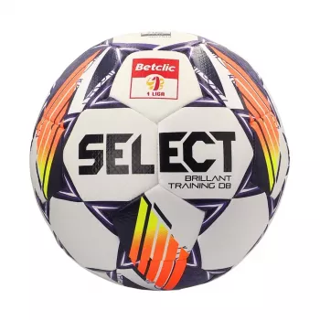 Select Brillant Training DB Betclic 1 League V24 Piłka nożna rozmiar 5 Biała Pomarańczowa Fioletowa