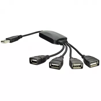 AKYGA AK-AD-13 USB 2.0 4-portowy hub, czarny