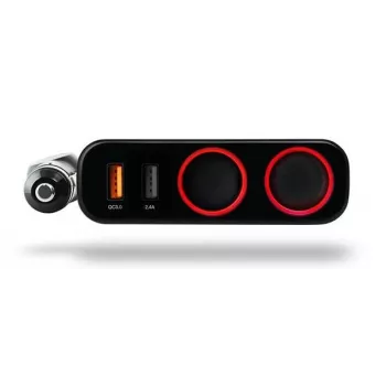 Xblitz R1 38W Dual USB Ładowarka samochodowa QC3.0 + PD3.0 szybkie ładowanie 12/24V Czarny