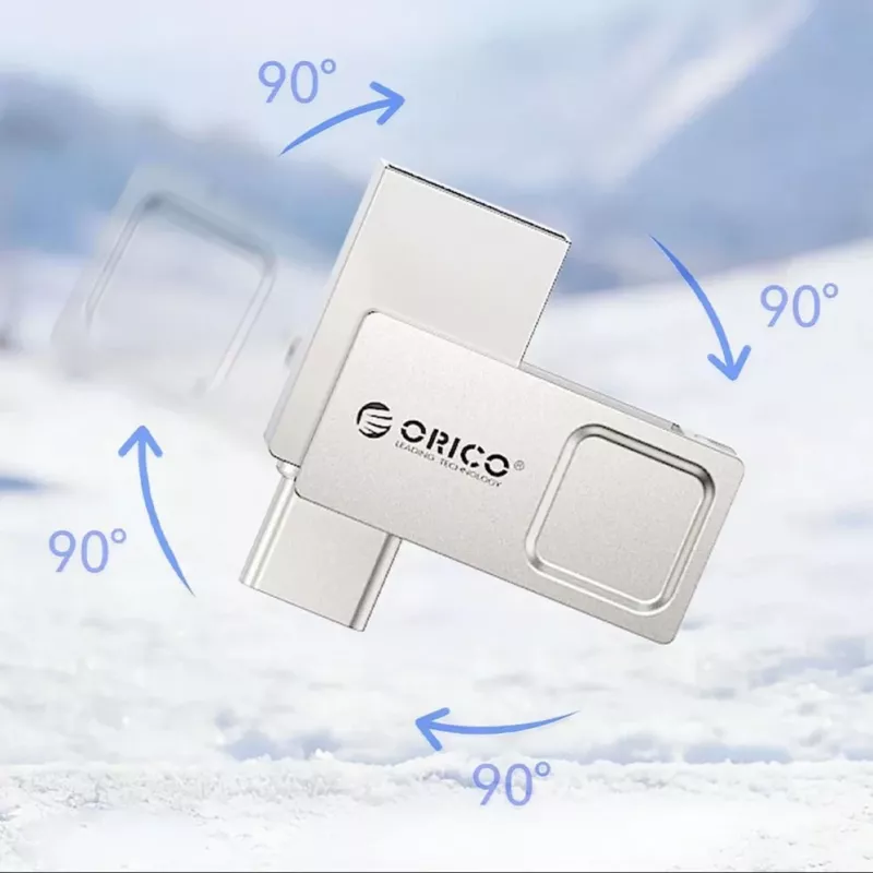 ORICO U301 256GB Pamięć USB z dwoma złączami USB-A USB-C 3.2 Gen 1 srebrna