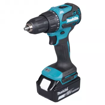 Makita DHP490TJX9 18V Bezszczotkowa Wiertarko-wkrętarka udarowa z 2x bateriami 5.0Ah, ładowarką i walizką MAKPAC