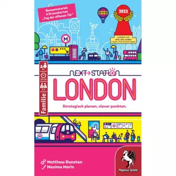 PEGASUS Next Station London – gra planszowa typu flip and write, 1–4 graczy, wiek 8+