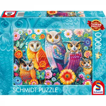 Schmidt Spiele Eulen und Blumen Puzzle 1000 elementów