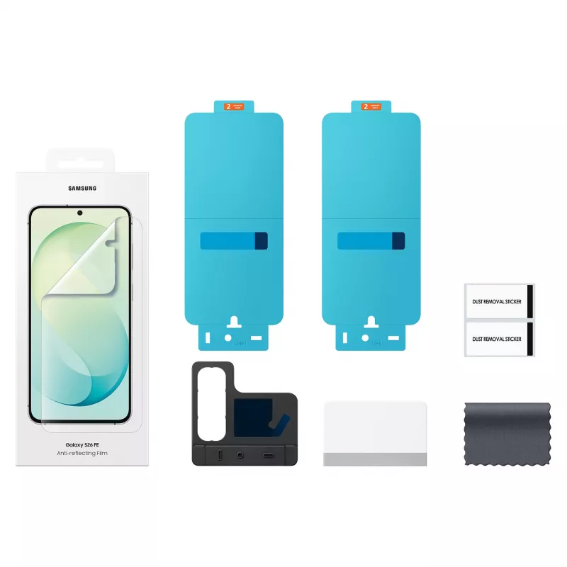 Samsung Galaxy S26 FE Transparentna obudowa z folią A/R - przezroczyste etui ochronne z systemem mocowania akcesoriów Gadget Case