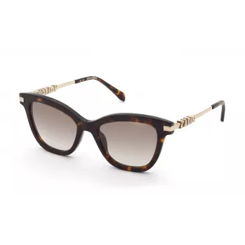 Okulary przeciwsłoneczne damskie ZADIG & VOLTAIRE SZV451 Havana Acetate z gradientowymi brązowymi soczewkami, 52/19/140 mm