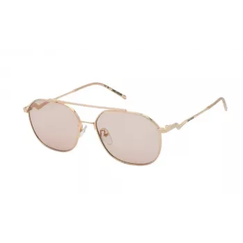 Zadig & Voltaire Damskie kwadratowe okulary przeciwsłoneczne SZV377S5608FC Brązowy Havana 56mm