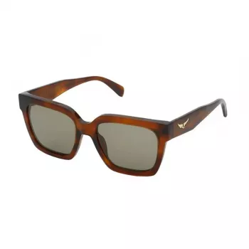 Okulary przeciwsłoneczne damskie Zadig & Voltaire SZV407 - oprawka acetatowa, ochrona UV400, 54/18/140 mm