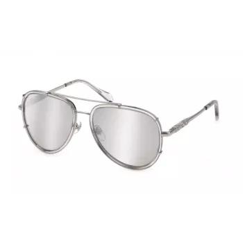 Okulary przeciwsłoneczne damskie JUST CAVALLI SJC029V5706A7 - oprawka acetatowa, ochrona UV400, soczewki 57 mm