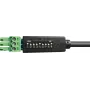 PureLink PureTools Przewód sterowania szeregowego RS-232, Phoenix 3-pin do DB9 Męski, 1m, Przełączana konfiguracja pinów, Czarny