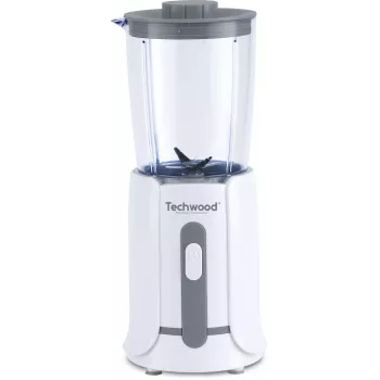 Techwood TBL-201 1,5 l blender stołowy, 300 W, ostrza ze stali nierdzewnej, kruszenie lodu, biały
