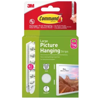 3M Command paski samoprzylepne duże, 4 szt., białe (7100336547)