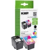 KMP 1741.400500 MultiPack Czarny i Trójkolorowy Tusz do Drukarek Kompatybilny z HP 62XL (C2P05AE/C2P07AE) - 2 sztuki