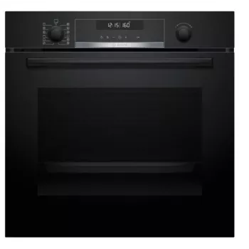 BOSCH Serie 6 Wbudowany piekarnik z funkcją AirFry, 71L, pirolityczne samooczyszczanie, czarny (HBG578EB3)