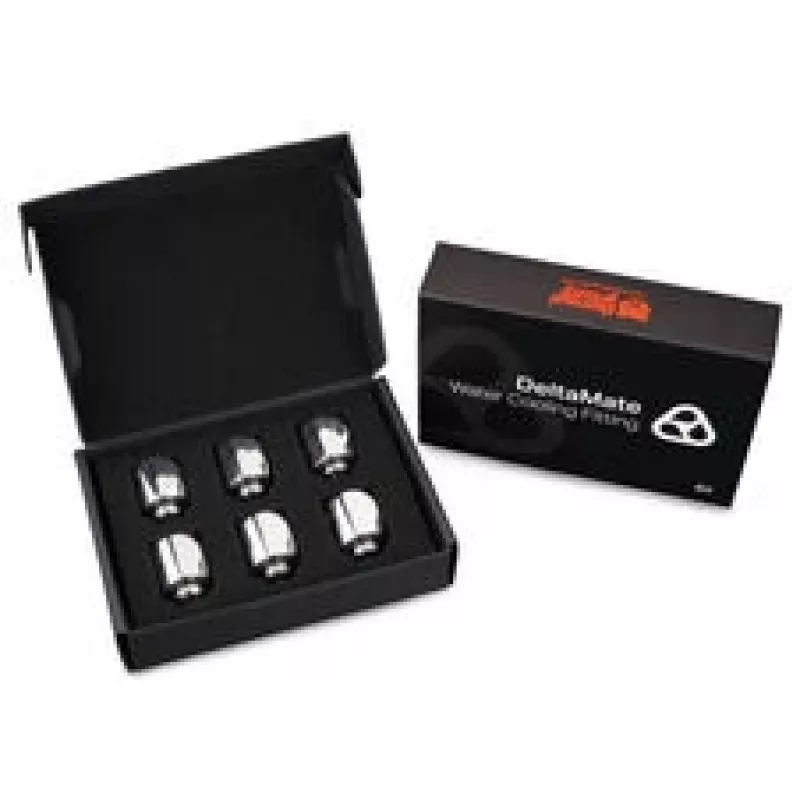 Thermal Grizzly DeltaMate Złączka obrotowa 90° G1/4 cala, niklowana na połysk – 6 szt.