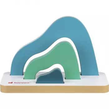 TONIES Mini Standregal - Berg 11003982 Srebrny chromowany metalowy stojak stojący z 2 półkami