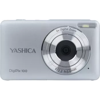 Yashica DigiPix 100 kompaktowy aparat cyfrowy, 8 MP, 2,4-calowy ekran IPS, srebrny (YAS-DG100PP-SV)