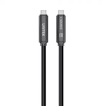 UNITEK USB-C aktywny kabel optyczny 10m 10Gbps PD60W 8K@30Hz czarny