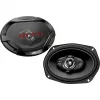 JVC CS-DR6942 6x9 cala 4-drożne głośniki współosiowe do samochodu, 500W mocy szczytowej, woofer z miki węglowej, kopułkowe głośniki wysokotonowe PEI, para