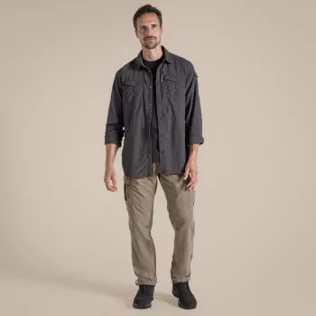 Craghoppers NosiLife Adventure LS Shirt III - Czarny Pieprz - L