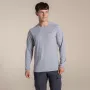 Craghoppers NosiLife Abel T-shirt z długim rękawem - Soft Grey Marl - Rozmiar M