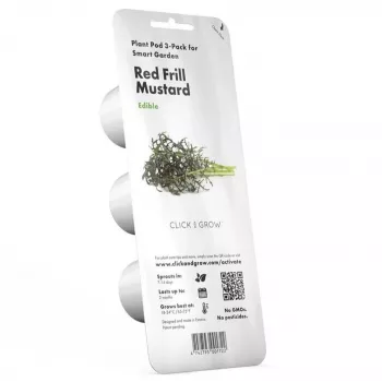 Click & Grow Smart Garden Refill Red Frill Mustard, 3 plant pods (SGR77X3)