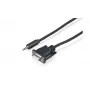 Sony CAB-RSJA1 Przewód sterujący RS-232C - DB9 żeński do 3,5 mm mini-jack męski, 2,5 m, czarny