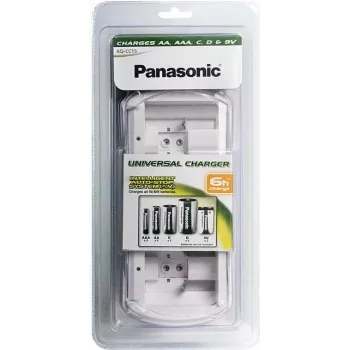 Panasonic BQ-CC15E/1B Smart & Quick Ładowarka akumulatorów Ni-MH do AA i AAA, 4 gniazda, niezależne kanały, AC 100-240V