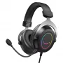 FIFINE H3 AmpliGame RGB Przewodowy Nauszny Zestaw Słuchawkowy do Gier z Odpinanym Mikrofonem, 50mm Przetworniki, USB-A, Czarny