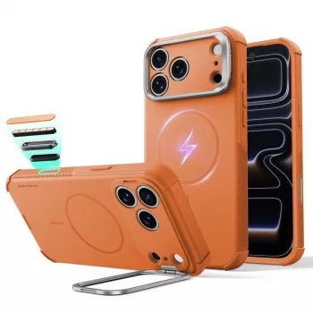ESR Cyber Tough Kickstand MagSafe Case do iPhone 17 Pro / 18 Pro - Pomarańczowy