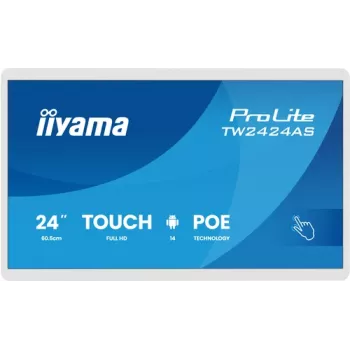 Iiyama ProLite TW2424AS-W3P 24 calowy monitor dotykowy Full HD IPS z Android 9.0, Quad-Core, 2GB RAM, 16GB Storage, Wi-Fi, Bluetooth, HDMI, USB, czarny