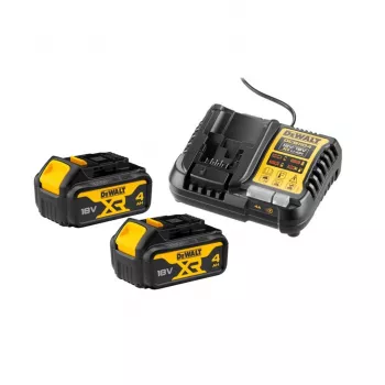 DEWALT DCB1104 18V XR 4A Ładowarka z zestawem 2x 4.0Ah akumulatorów Li-Ion