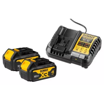 DEWALT DCB1104 18V XR 4A Ładowarka z zestawem 2x 4.0Ah akumulatorów Li-Ion