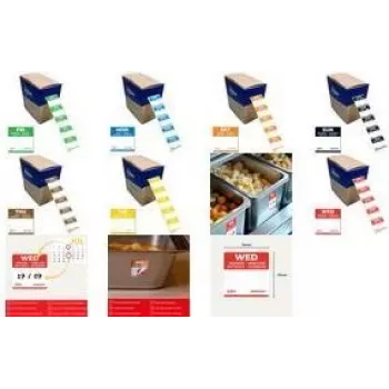 Etykiety Avery Day Labels FRI, 25 x 25 mm, zielone, usuwalne, zaokrąglone rogi, 1000 etykiet w rolce