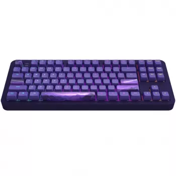 ALU87B Celestial 87-klawiszowa klawiatura mechaniczna z montażem uszczelkowym, przełącznikami liniowymi G3MS Voidstone, łącznością tri-mode, podświetleniem RGB per-klawisz, klawiszami PBT, obudową aluminiową CNC