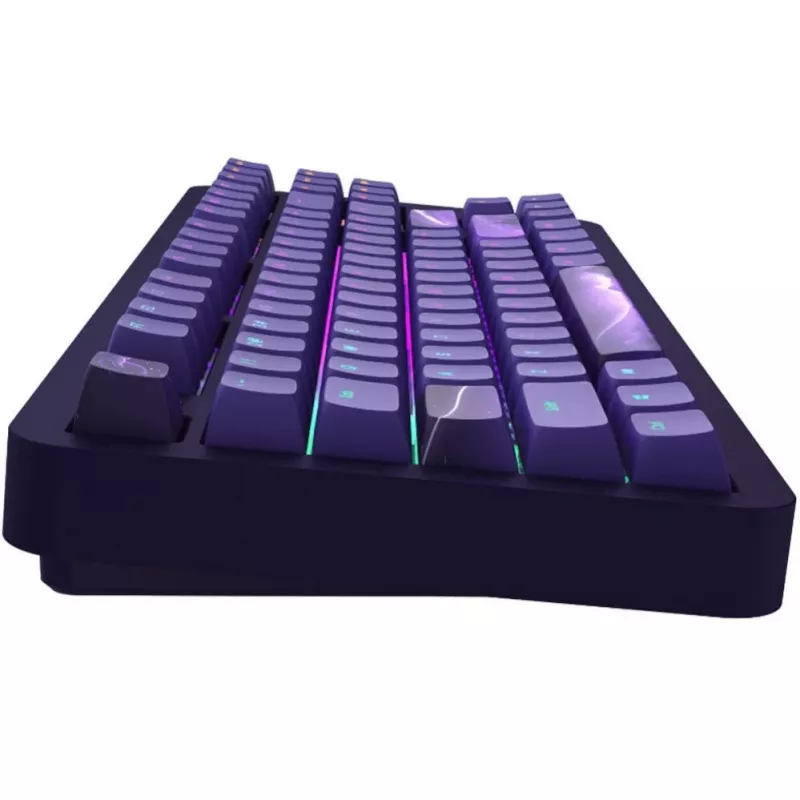 ALU87B Celestial 87-klawiszowa klawiatura mechaniczna z montażem uszczelkowym, przełącznikami liniowymi G3MS Voidstone, łącznością tri-mode, podświetleniem RGB per-klawisz, klawiszami PBT, obudową aluminiową CNC