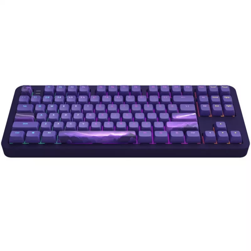 ALU87B Celestial 87-klawiszowa klawiatura mechaniczna z montażem uszczelkowym, przełącznikami liniowymi G3MS Voidstone, łącznością tri-mode, podświetleniem RGB per-klawisz, klawiszami PBT, obudową aluminiową CNC