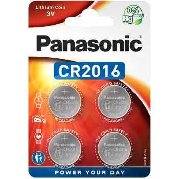 Panasonic CR2016 3V litowa bateria pastylkowa - 4 sztuki (CR-2016EL/4B)
