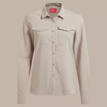 Craghoppers NosiLife Pro LS Shirt III Koszula podróżna dla kobiet - Soft Mushroom, XS