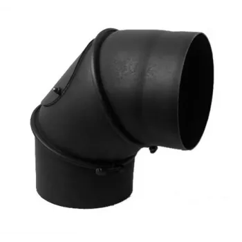 Kolano kominowe 45/90° z otworem rewizyjnym, 150 mm, stal czarna