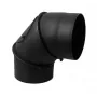 Kolano kominowe 45/90° z otworem rewizyjnym, 150 mm, stal czarna