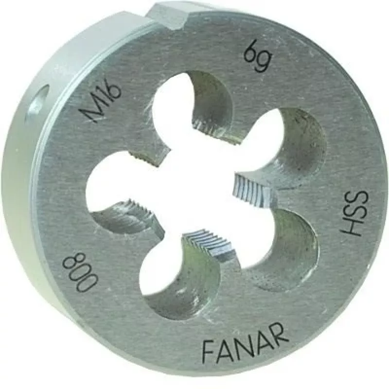 FANAR DIE M20x1 HSS800F Okrągły gwintownik, metryczny M20 x 1,0 mm, stal szybkotnąca, prawoskrętny, 6g