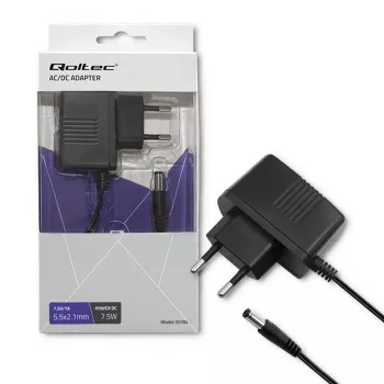 Qoltec Zasilacz sieciowy 7.5W 7.5V 1A 5.5x2.1mm